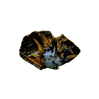 Golden Rutile Formations On Hematite Matrix (Specularite) Raw Crystal Specimen.   SP16915