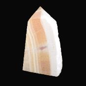 Three Sides Partially Polished Orange Calcite Point/ Tower Specimen.   SP17144POL