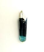 INDICOLITE (BLUE/ GREEN TOURMALINE) CRYSTAL PENDANTS.   SPR11637PEND