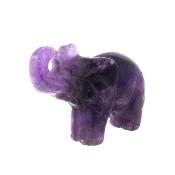 Gemstone Elephant Carving in Amethyst.   SPR15172POL