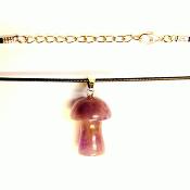 Gemstone Mushroom Pendant in Amethyst.   SPR15374PEND
