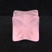 Mini Merkaba Star In Rose Quartz.   SPR15578POL