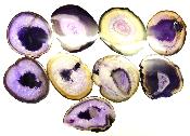 Agate Polished Slice Specimens Coloured Purple.   SPR15688POL