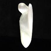 Angel Carving in Selenite (Satin Spar) Medium Size.   SPR15839POL