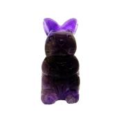 Gemstone Carving Of A Rabbit (Large Size) In Amethyst.   SPR16924