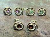 925 SILVER SPIRAL DESIGN STUD EARRINGS. E2848