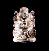 CARVING OF THE HINDU GOD GANESH IN QUARTZ.   SP11515POL