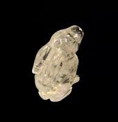 'MOON HARE' CARVING IN QUARTZ.   SP12853POL