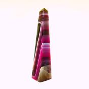 PINK AGATE OBELISK.   SP13782POL