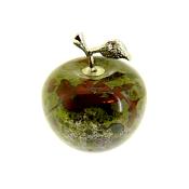 CARVING OF AN APPLE IN DRAGON'S BLOOD JASPER.   SP13891POL