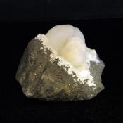 Okenite with Calcite on Matrix Raw Crystal Specimen.   SP16274