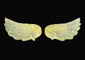 Dove Sculpture in Metal Featuring Carved Wings in Epidote with Prehnite.   SP16383POL 