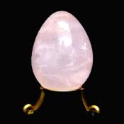 Gemstone Egg In Gemmy Rose Quartz.   SP16665POL