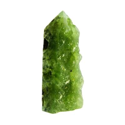 Prehnite With Epidote Partially Polished Botryoidal Point/ Tower Specimen.   SP16857POL