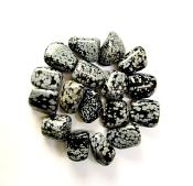 SNOWFLAKE OBSIDIAN POLISHED TUMBLE STONES.   SPR12694POL