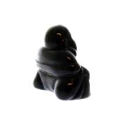 BUDDHA CARVING IN BLACK OBSIDIAN.   SPR14642POL