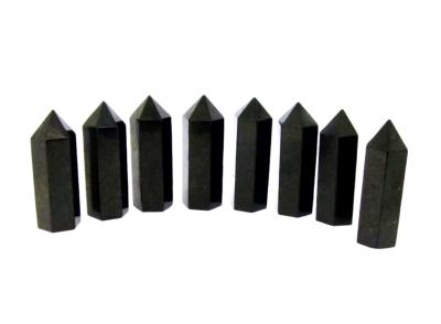 SHUNGITE POLISHED POINT SPECIMENS.   SPR14698POL