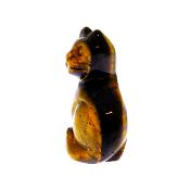 GEMSTONE CAT CARVINGS IN TIGERSEYE.   SPR14754POL