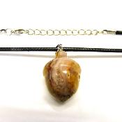 Acorn Pendant Necklace In Flower Agate.   SPR15956PEND