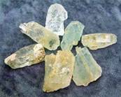 BLUE/ GREEN HELIODOR CRYSTAL CHIPS (LARGE SIZE). SPR3820