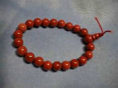 POWER BEAD BRACELET IN RED JASPER.   SPR280BR