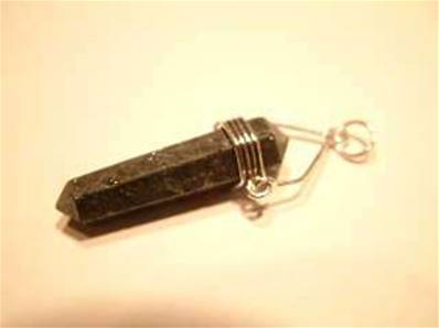 HEXAGONAL PENDANT MICACEOUS HEMATITE STS. DTYSBLO