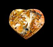 CITRINE DRUZE HEART WITH POLISHED EDGE.   SP11152POL