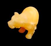 CARVING OF A BEAR IN CALCITE.   SP11983POL