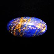 LARGE OVAL PALMSTONE IN LAPIS LAZULI.   SP13909SLF