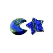 MOON & STAR CARVINGS IN LAPIS LAZULI.   SP13916POL