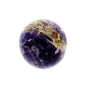 GEMSTONE SPHERE IN CHEVRON AMETHYST.   SP14848POL