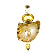 925 Silver Designer Pendant featuring Agate & Citrine gemstones.   SPR15380PEND