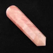 Rose Quartz Faceted & Tapered Polished Point Massage/ Healing Wand.   SP15697POL