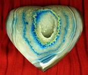 LARGE AGATE GEODE HEART. SP3329SHLF