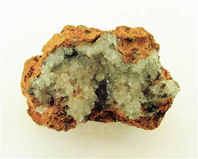 HEMIMORPHITE ON LIMONITE CRYSTAL SPECIMEN. SP7340