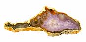 AGATE WITH AMETHYST GEODE SLICE SPECIMEN.   SP9918POL