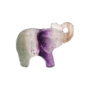 Gemstone Elephant Carving in Fluorite.   SPR15171POL