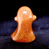 Ghost Carving in Copper Goldstone.   SPR15434POL