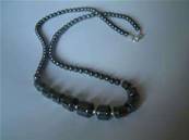 Hematite necklace with clasp. cyn81092