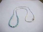 Turquoise and Silver Necklace. 109N