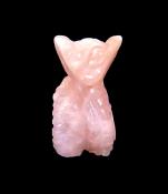 CARVING OF A COBRA IN ROSE QUARTZ.   SP11105POL