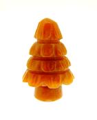 GEMSTONE MINI CHRISTMAS TREE CARVING IN PEACH AVENTURINE.   SP12970POL