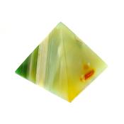 GREEN AGATE PYRAMID.   SP13781POL