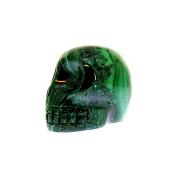 SKULL CARVING IN MALACHITE.   SP14366POL