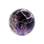 GEMSTONE SPHERE IN CHEVRON AMETHYST.   SP14847POL