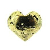 Iron Pyrite (Fools Gold) Polished Geode Heart.   SP16077POL