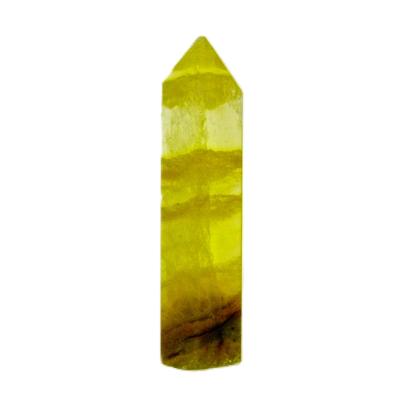 Yellow Banded Fluorite Fully Polished Point/ Tower Specimen.   SP16453POL