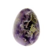 Fully Polished Gemstone Egg In Chevron Amethyst.   SP16525POL