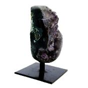 Agate Rimmed Amethyst Druze/ Geode Specimen.   SP16624POL