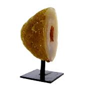 Agate Geode Half With Polished Front Cut Base On Metal Stand.   SP16629POL